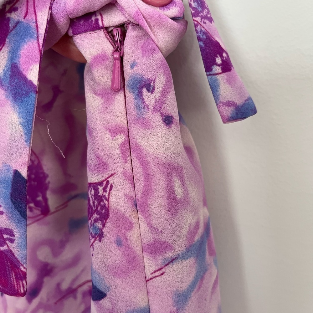 nygärd Collection Pink skirt Wrap bow floral patterns SZ 16 - Picture 7 of 8